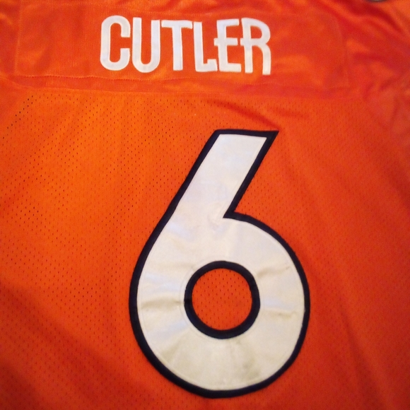 Reebok NFL Equipment Denver Broncos Jay Cutler #6 Embriodered Jersey Size 52 - Picture 9 of 10